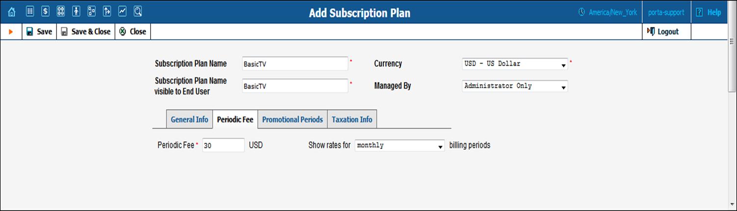 Define periodic fee 