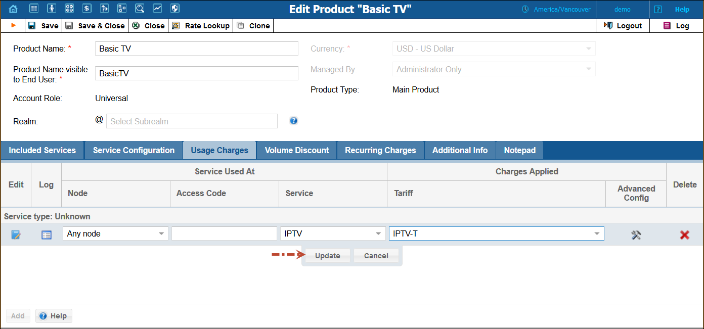 Save usage charges 