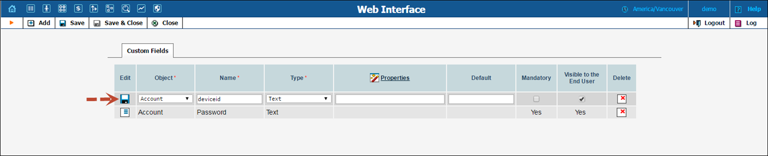 Create custom fields for the device IP 