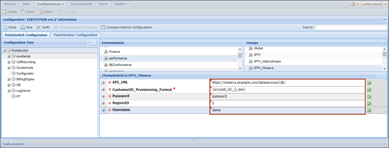 Configure Minerva